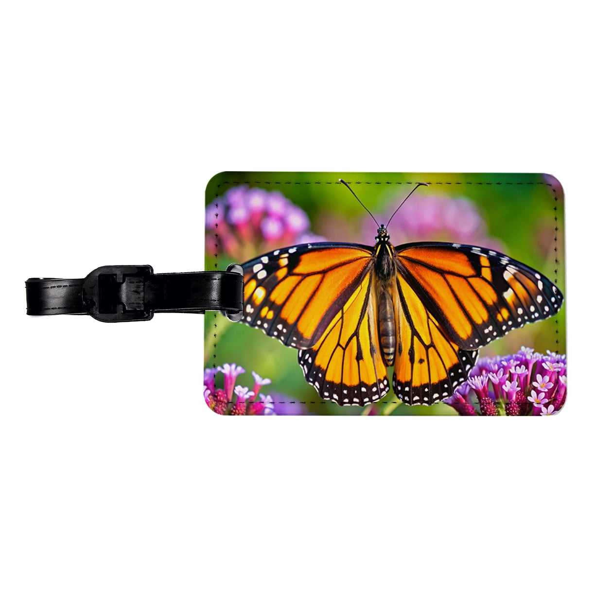 Monarch Butterfly Faux Leather Travel Luggage Tag - Walmart.com