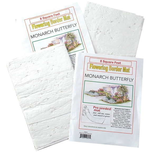 Monarch Butterfly Flower Mat Set of 2