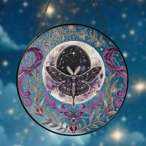 Monarch Butterfly Glass Suncatcher, Orange Monarch Lover Garden Decor V7, 3.5 in