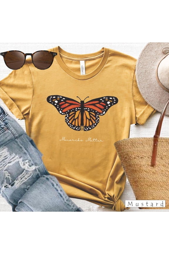 Monarch Butterfly Graphic Tee: Eco-Friendly Conservation Shirt Gift Ecology, Vintage Birthday Gift
