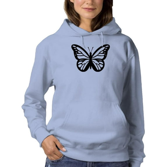 Monarch Butterfly Handdrawn Hoodie Women -Image by Shutterstock, Female 3X-Large