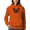 thumbnail image 1 of Monarch Butterfly Handdrawn Hoodie Women -Image by Shutterstock, Female 4X-Large, 1 of 4