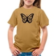 thumbnail image 1 of Monarch Butterfly Handdrawn T-Shirt Juniors -Image by Shutterstock,  x-Large, 1 of 4