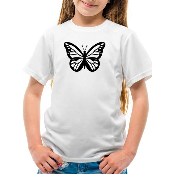 Monarch Butterfly Handdrawn T-Shirt Juniors -Image by Shutterstock, x-Large