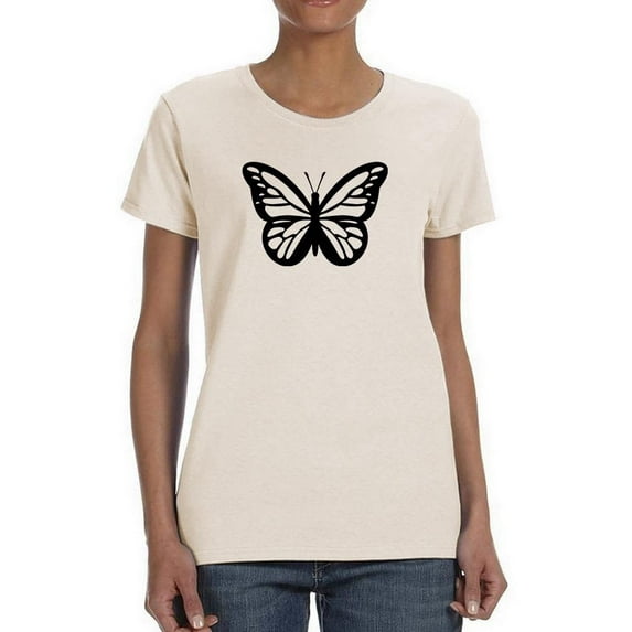 Monarch Butterfly Handdrawn T-Shirt Women -Image by Shutterstock, Female 4X-Large