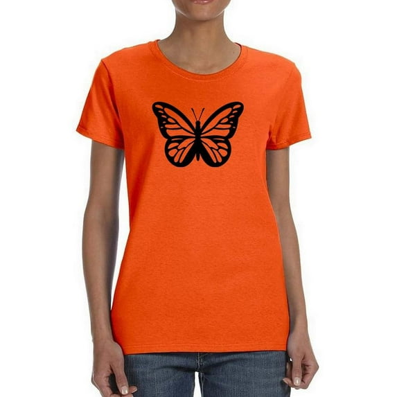 Monarch Butterfly Handdrawn T-Shirt Women -Image by Shutterstock, Female 5X-Large