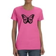 thumbnail image 1 of Monarch Butterfly Handdrawn T-Shirt Women -Image by Shutterstock, Female x-Large, 1 of 4
