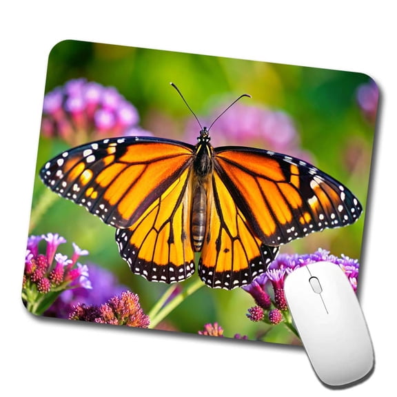 Monarch Butterfly Mouse Pad Low Profile Gaming Mat
