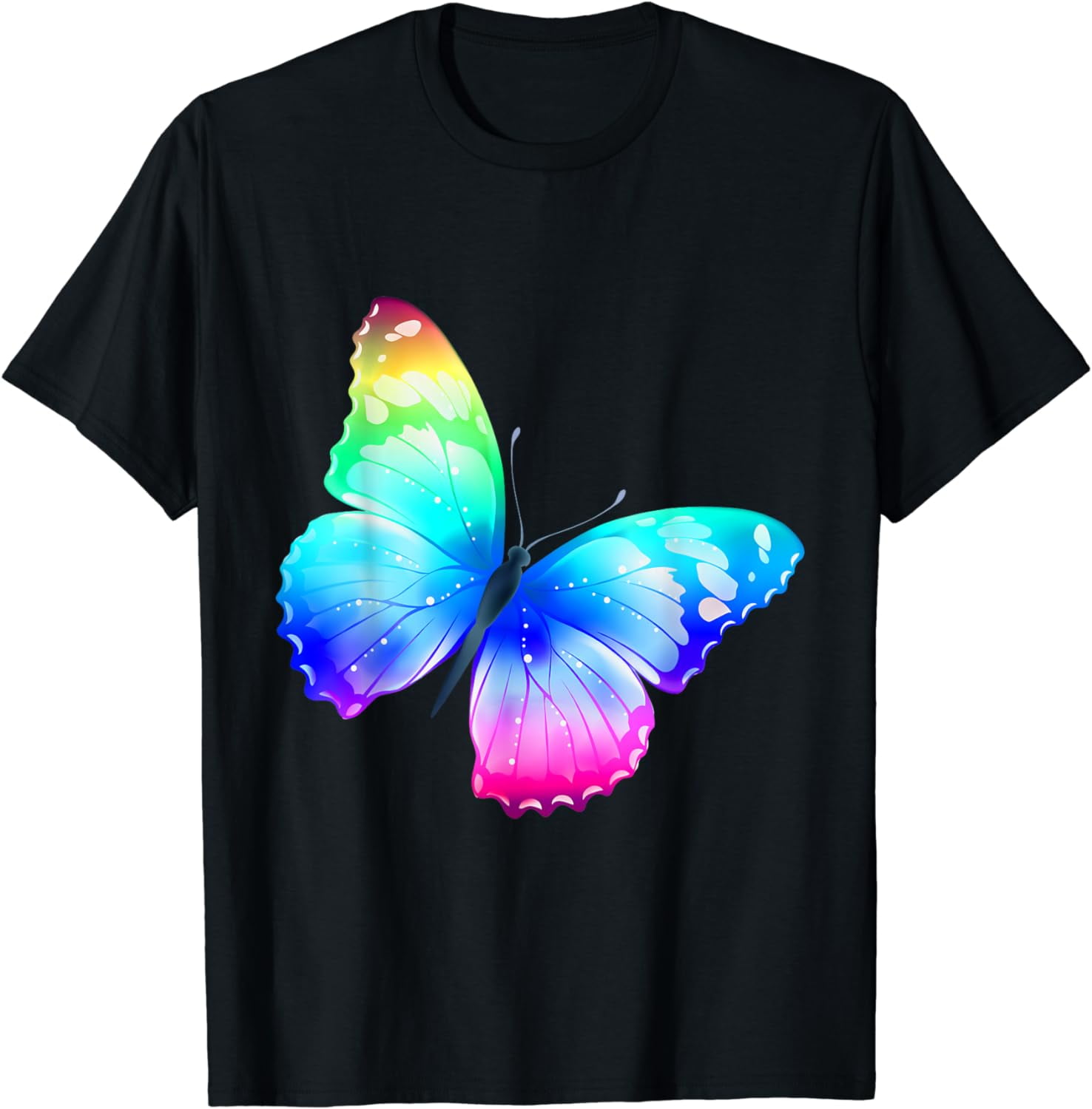 Monarch Butterfly Rainbow Cute Pastel Festival Colorful T-Shirt ...