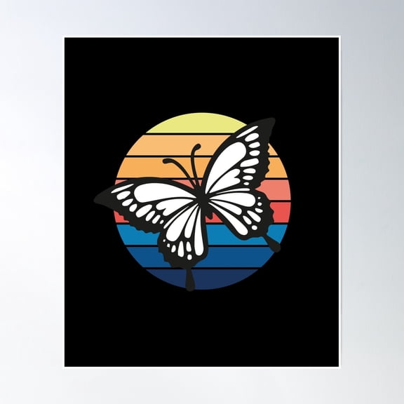 Monarch Butterfly Rapsody Poster Wall Art, Modern Wall Decor, 12x18 UNFRAMED