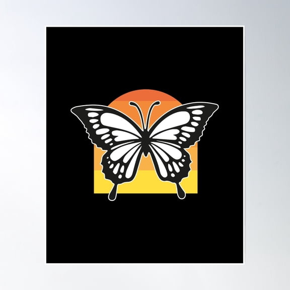 Monarch Butterfly Rapsody Poster Wall Art, Modern Wall Decor, 24x36 UNFRAMED