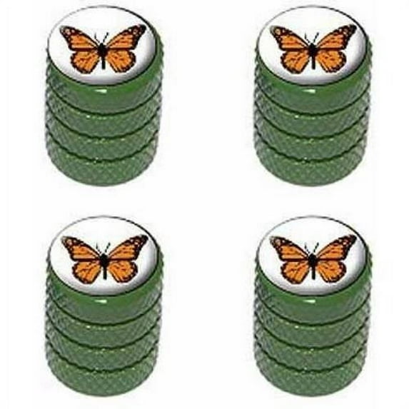 Monarch Butterfly Tire Rim Wheel Aluminum Valve Stem Caps, Multiple Colors