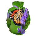 thumbnail image 1 of Monarch Butterfly on Purple Flowers 3d Sweatshirts Hoodie Fashion Casual Personality Men's Women Street Hoodie Pullovers Long Sleeve Comfortable Top, 1 of 6