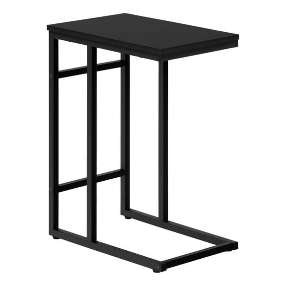 Monarch C-shaped Accent Table in Metal Black