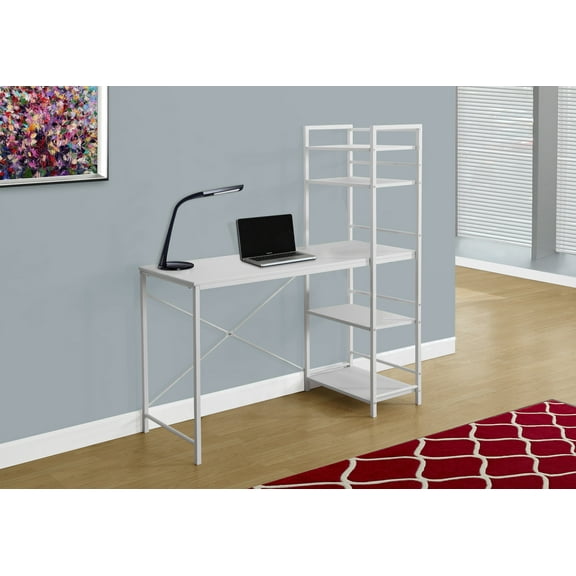 Monarch Computer Desk 48"L / White Top / White Metal