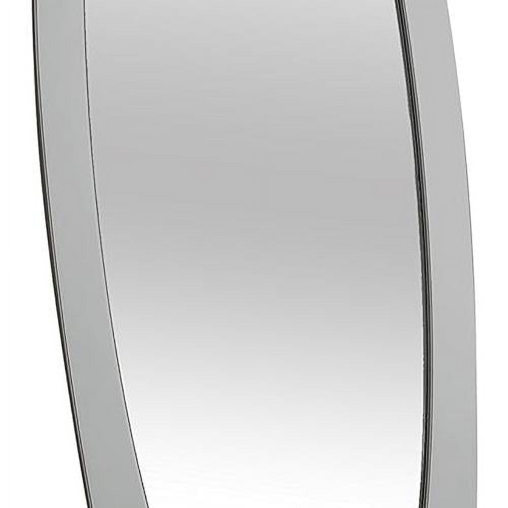 Monarch Contemporary Oval Cheval Mirror, Grey - Walmart.com