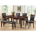 thumbnail image 1 of Monarch Dark Espresso / Brown Leather-Look 38"H Side Chair / 2Pcs I 1827, 1 of 2