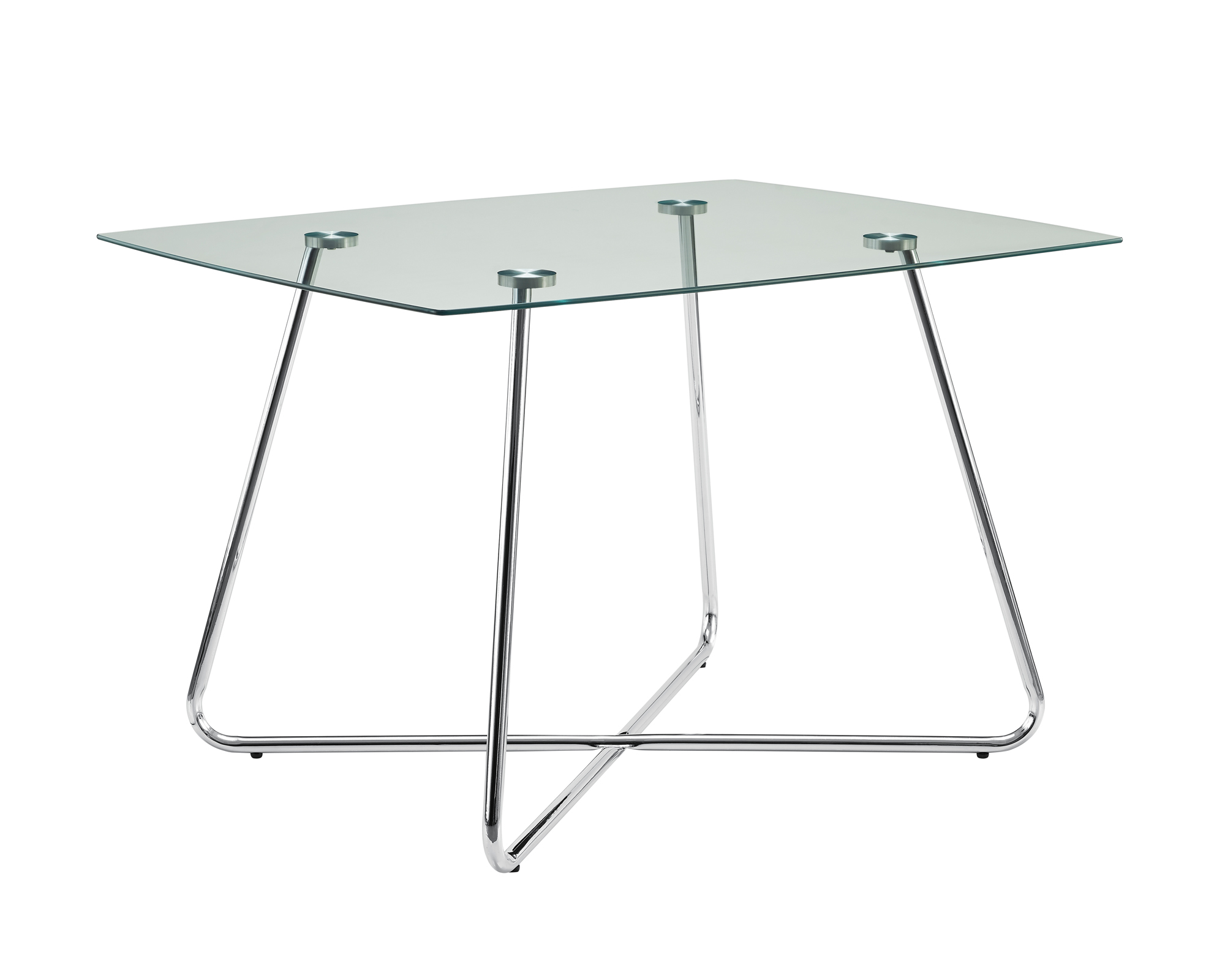 Monarch Dining Table 36"X 48" / Chrome With 8Mm Tempered Glass - image 1 of 2