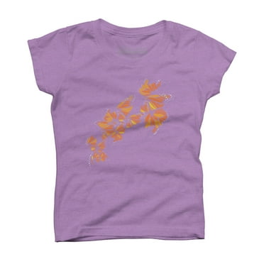Monarch Girls Purple Berry Graphic Tee - Design By Humans  M