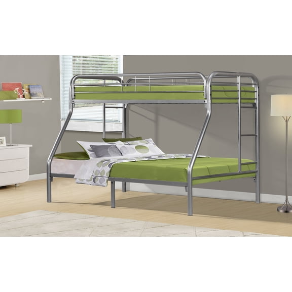 Monarch BUNK BED - TWIN / FULL SIZE / SILVER METAL