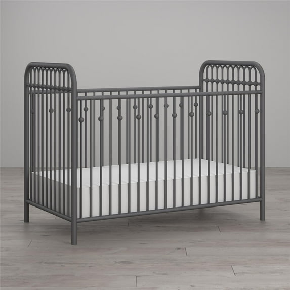 Monarch Hill Ivy Grey Metal Baby Crib