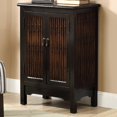 thumbnail image 1 of Monarch I 3836 Distressed Bamboo-Look Transitional Bombay Chest - Black, 1 of 3