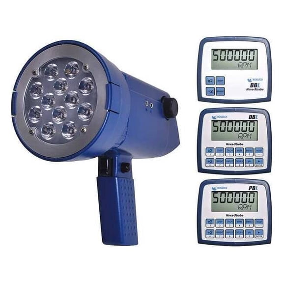 Monarch Deluxe Battery LED Strobe,RPM 0-500,000 6231-010