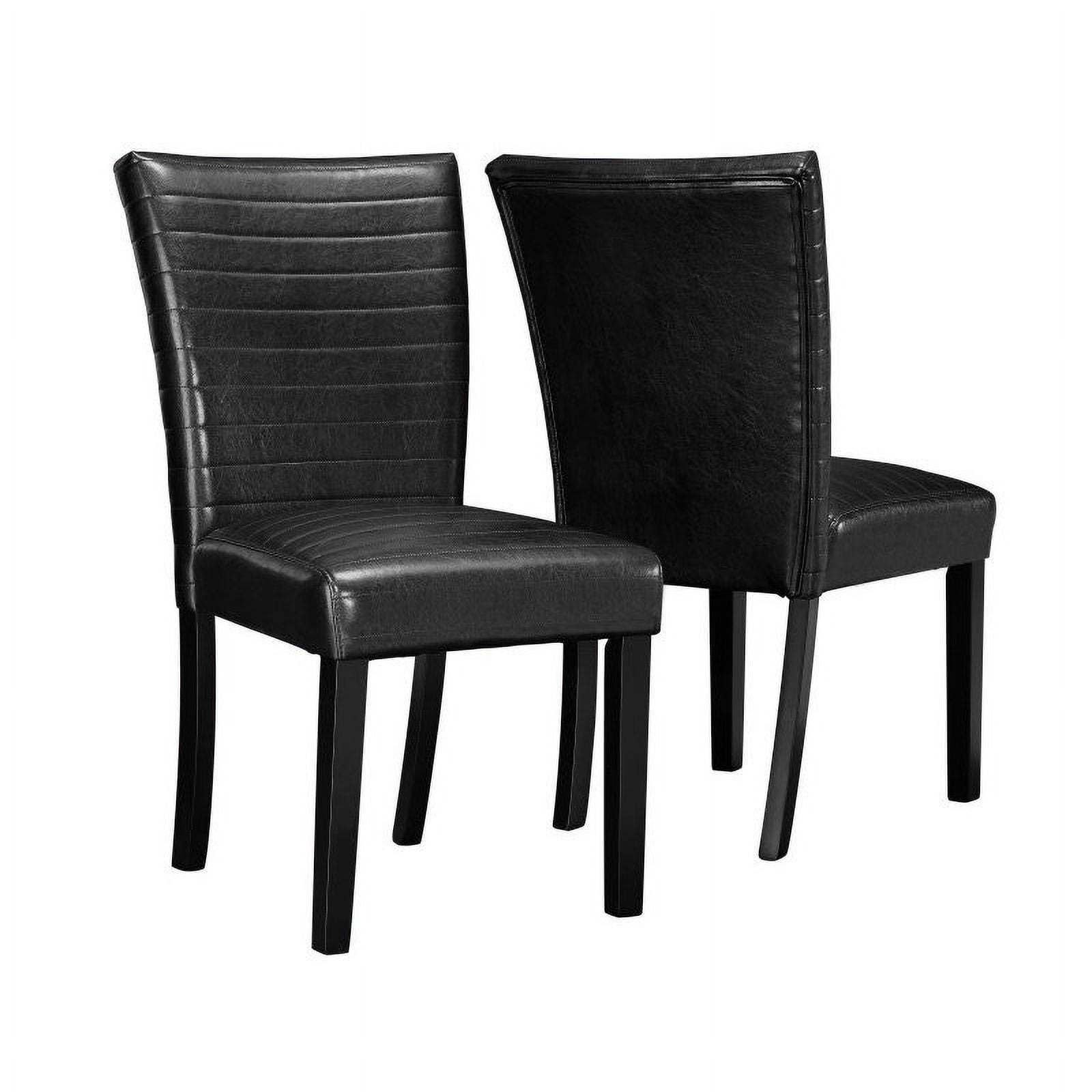 Monarch Parson Dining Chair in Black 2 Pieces
