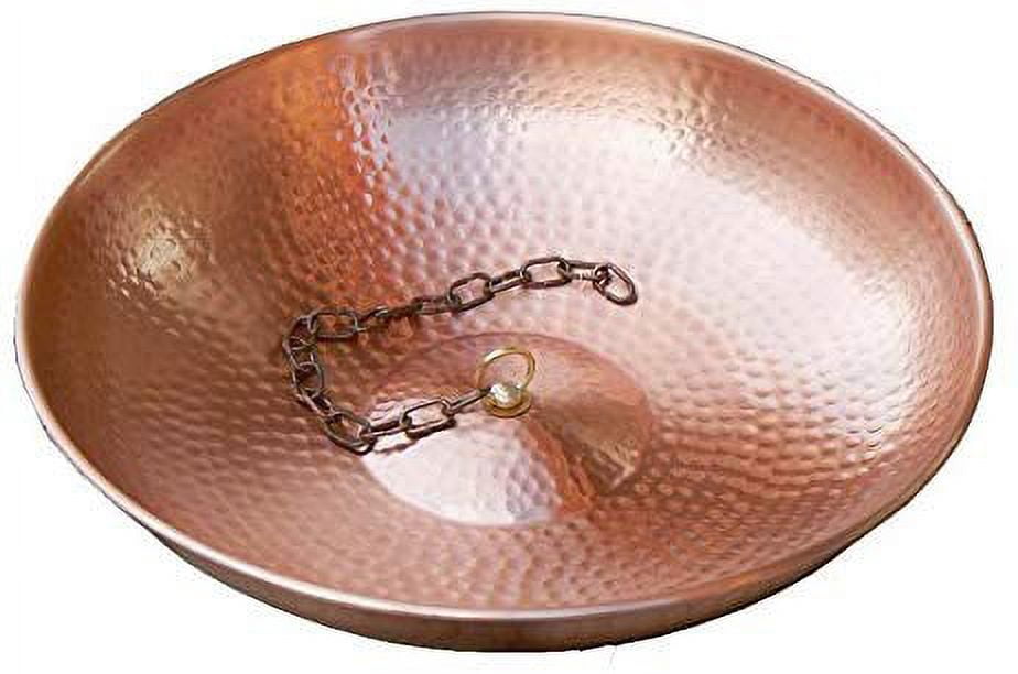 11-Inch Pure Copper Hand Hammered Rain Chain Basin