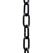 Monarch Rain Chains Alm Traditional Link Rain Chain Replacement Downspout for Gutter, 8.5 ft L, Blk