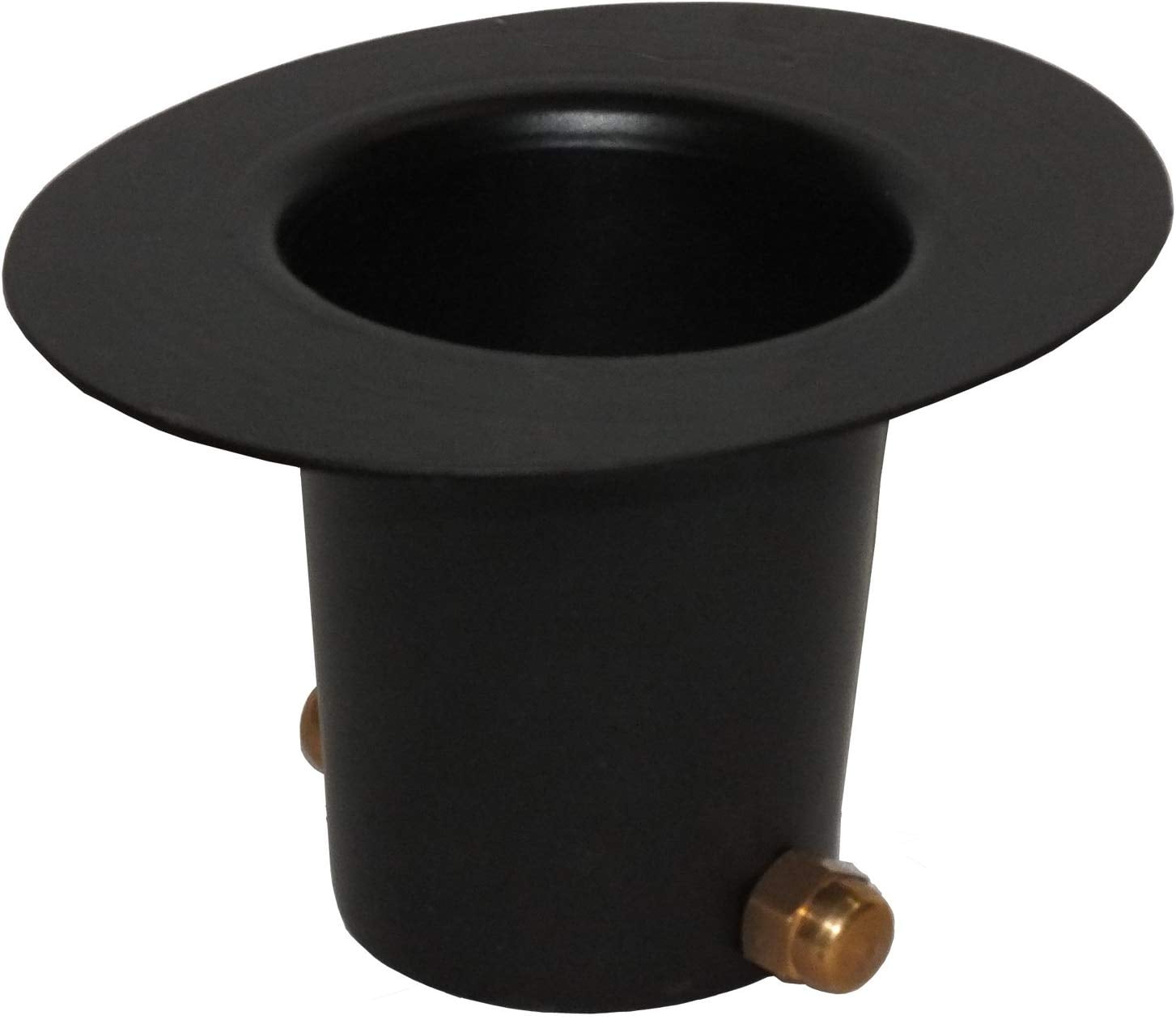 Monarch Rain Chains Aluminum Gutter Adapter Black Powder Coated with Brass Bolt for Rain Chain