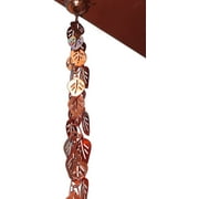 Monarch Rain Chains Pure Copper Cascading Leaves Rain Chain Replacement Downspout for Gutter, 8.5 ft