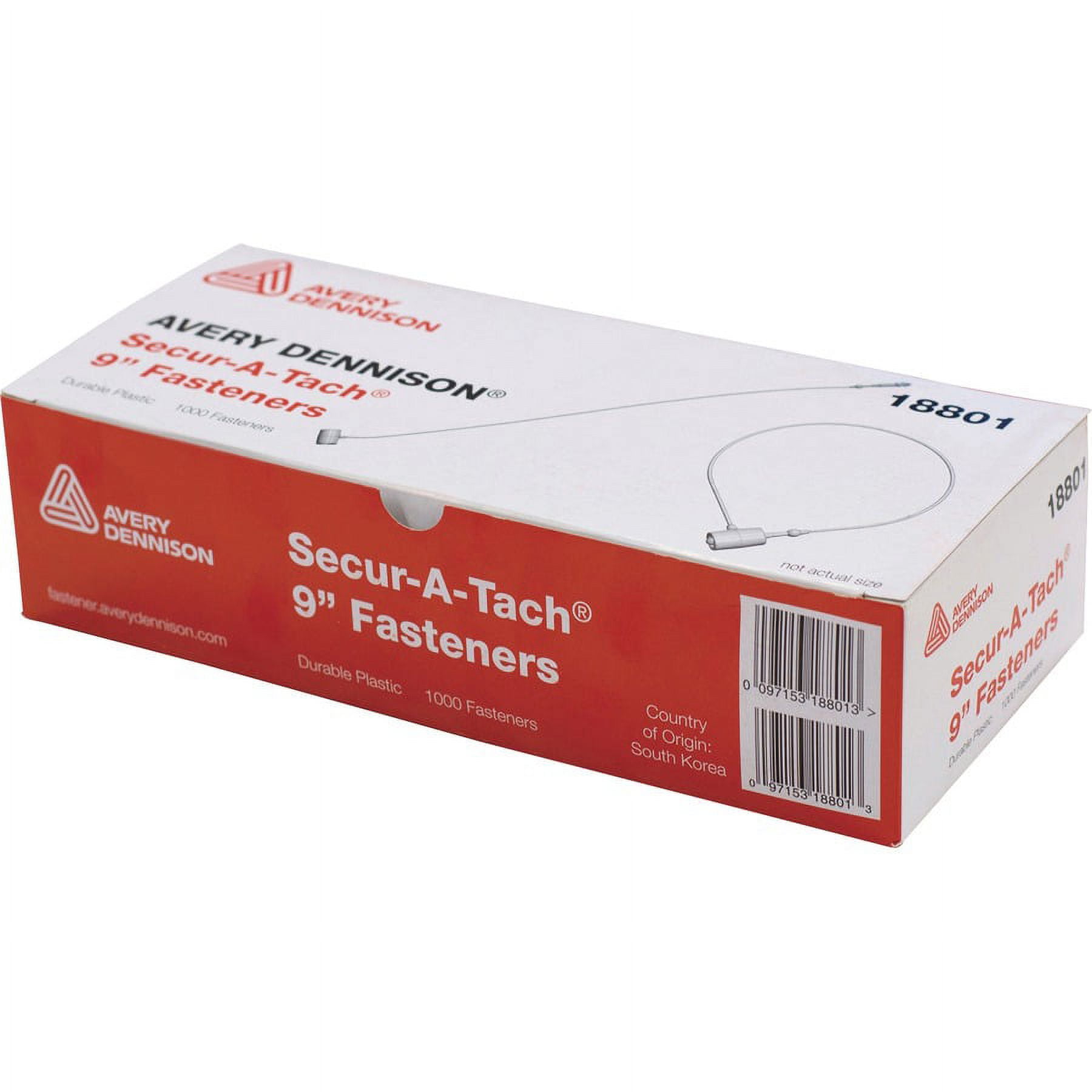 Monarch Secure-A-Tach Fasteners - 1000 Fastener(s) Polypropylene - 9