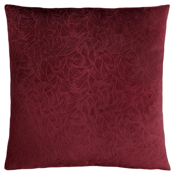 Monarch Specialties 18" x 18" Pillow in Dark Red Floral Velvet / 1pc (I 9260)