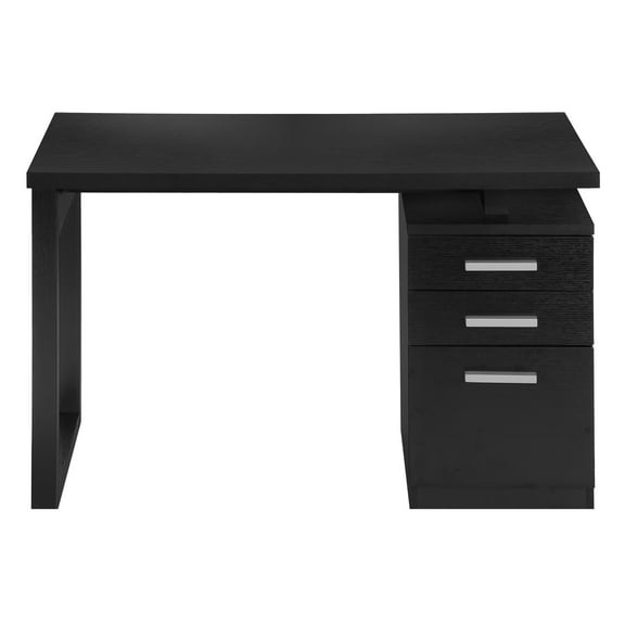 Monarch Specialties 30 x 23.5 x 48 in. Left or Right Facing Computer Desk, Black