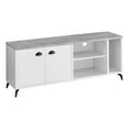 thumbnail image 1 of Monarch Specialties 60 in. L Tv Stand 2 Doors, 3 Shelves Faux Concrete Reclaimed Wood-Look, 1 of 5