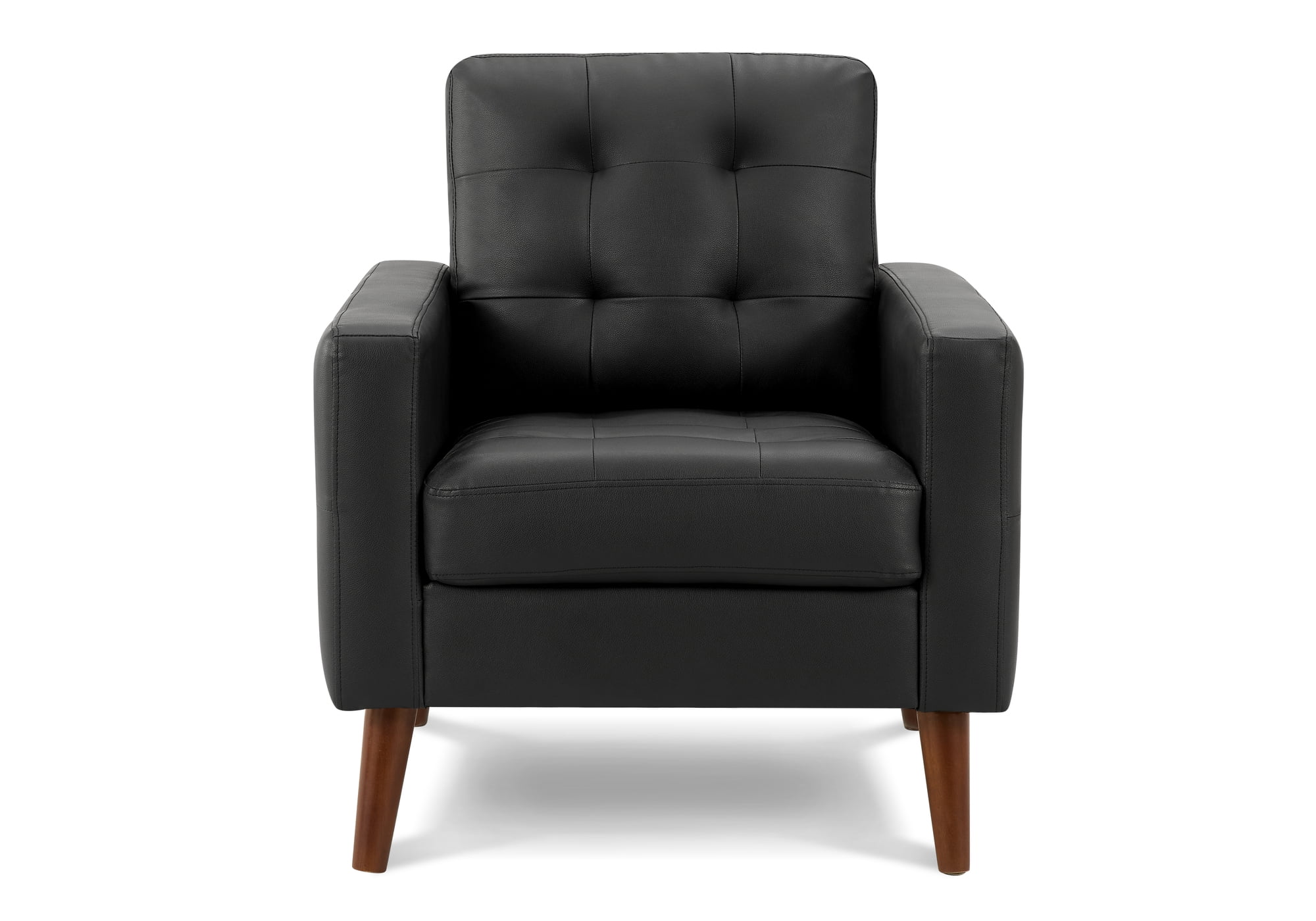 Monarch Specialties - 8J11A95 Chair, 31" Wide, Upholstered, Accent Chair, Black Leather Look