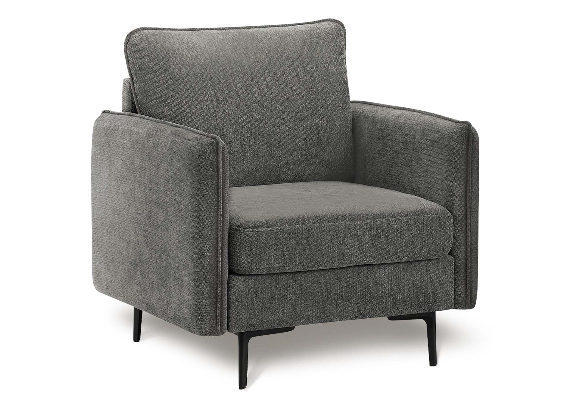 Monarch Specialties - 8K11C18 Chair, 32" Wide, Upholstered, Accent Chair, Dark Grey Fabric