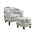 thumbnail image 1 of Monarch Specialties Accent Chair - 2Pcs Set, Grey-Black Brush Design Fabric, 1 of 3