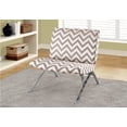 thumbnail image 1 of Monarch Specialties Accent Chair, Armless, Fabric, Living Room, Bedroom, Brown Fabric, Chrome Metal, 1 of 4