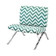thumbnail image 1 of Monarch Specialties Accent Chair, Armless, Fabric, Living Room, Bedroom, Green Fabric, Chrome Metal, 1 of 3