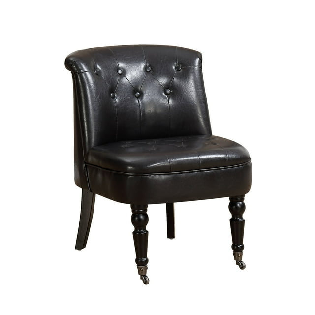 Monarch Leather Accent Chair in Dark Brown