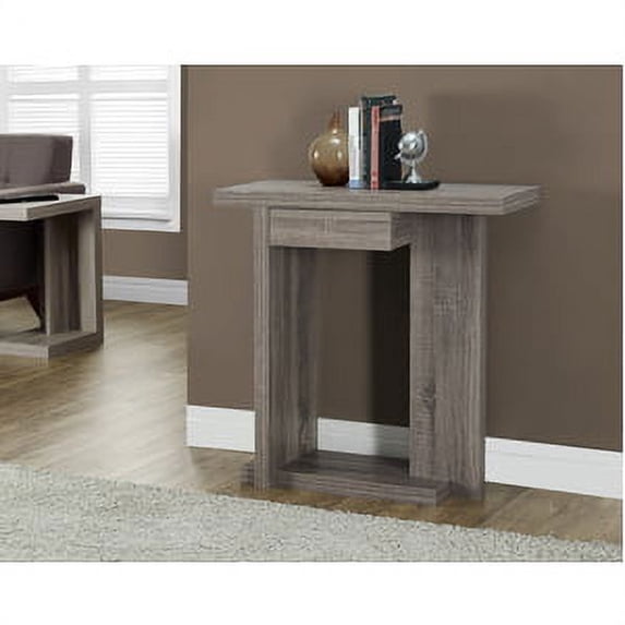 Monarch Specialties Accent Table 32"L, Dark Taupe Hall Console