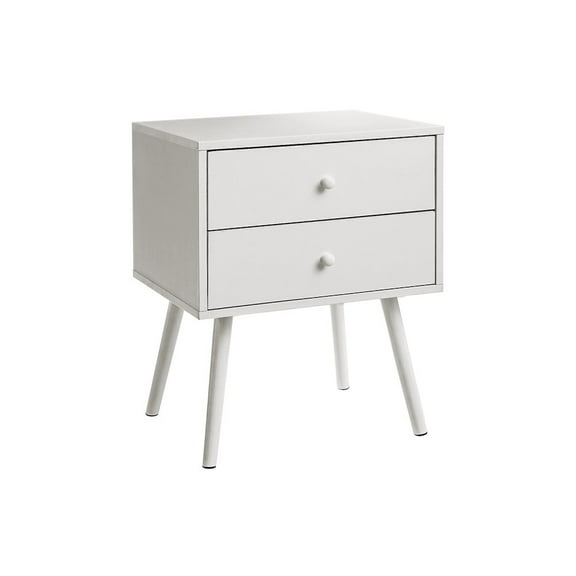 Monarch Accent Table, Storage Drawer, White Laminate, Modern, Contemporary