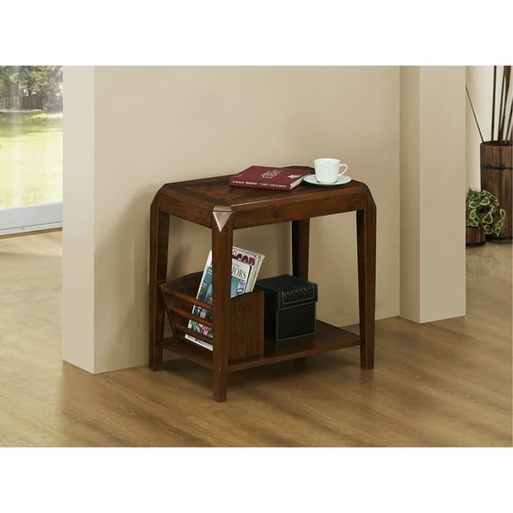 Monarch Specialties Accent Table Brown Oak Veneer