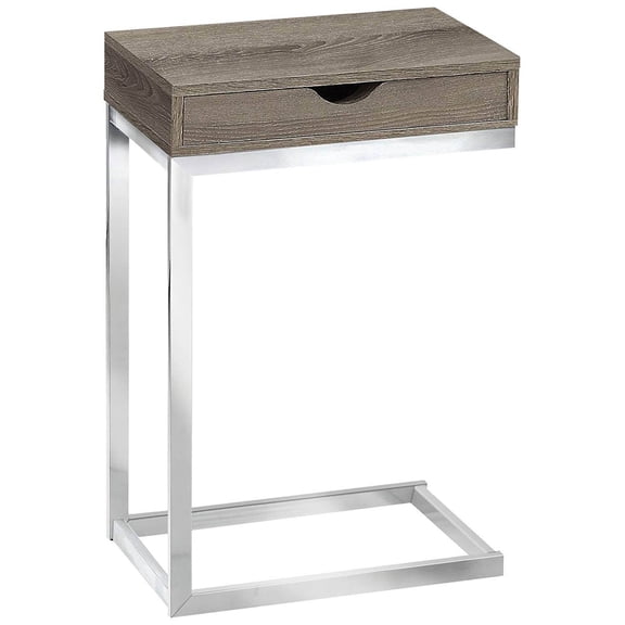 Monarch Specialties Accent Table, C-shaped, End, Side, Snack, Living Room, Bedroom, Brown Laminate