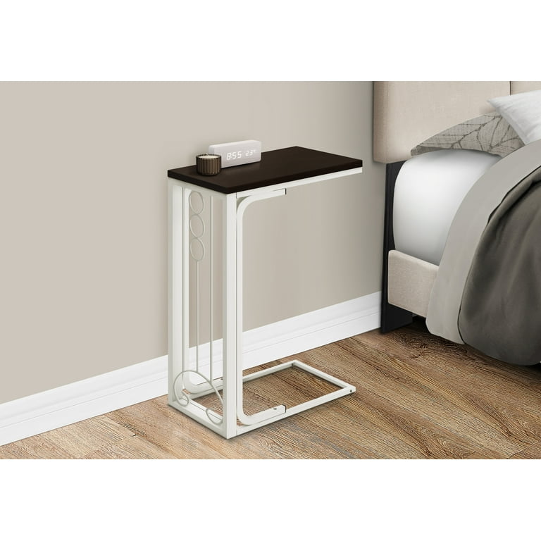 Monarch Specialties Accent Table C shaped End Side Snack Living Room Bedroom Brown Laminate