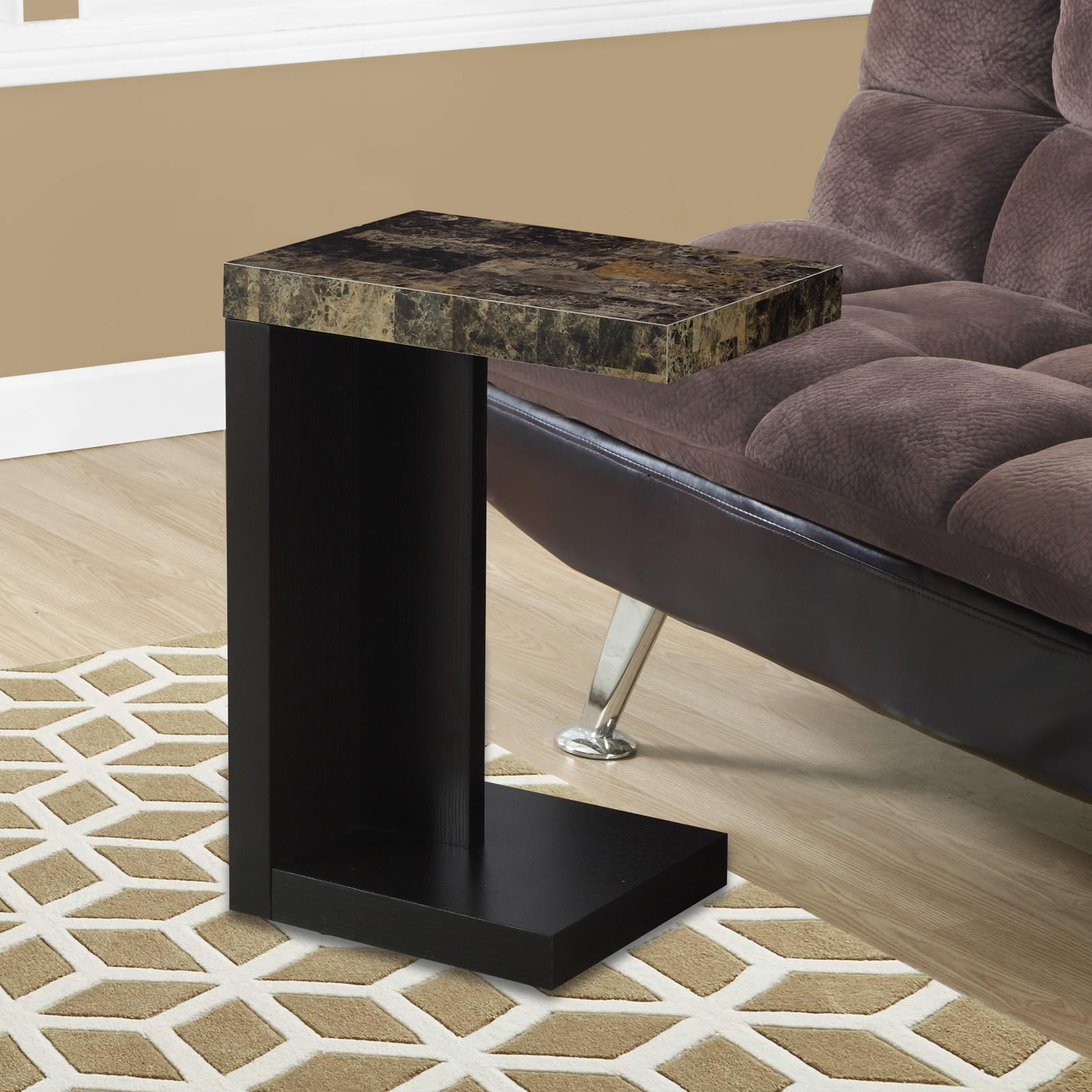 Monarch Specialties Accent Table, C-shaped, End, Side, Snack, Living ...