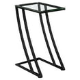 thumbnail image 1 of Monarch Specialties Accent Table, C-shaped, End, Side, Snack, Living Room, Bedroom, Tempered Glass, 1 of 5