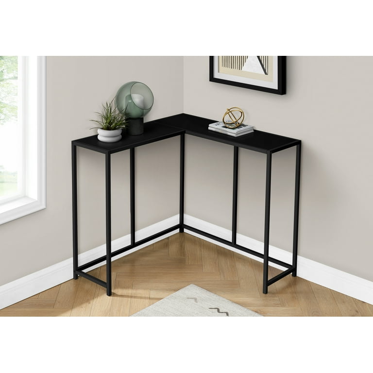 Monarch Specialties Accent Table Console Entryway Narrow Corner Bedroom Black Laminate